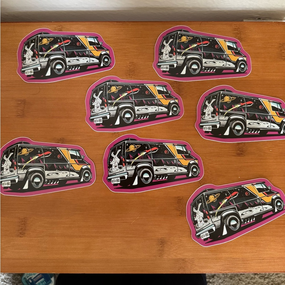 Retro Van Dutch bros Stickers